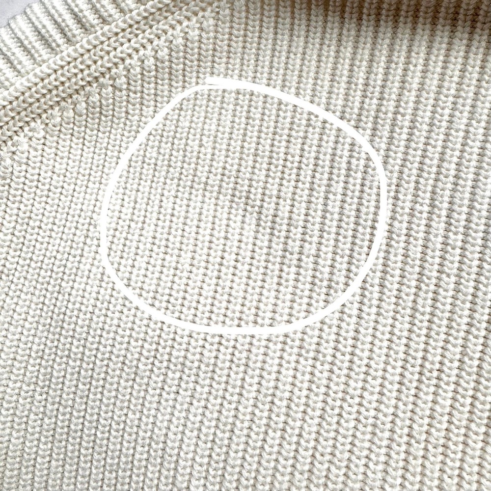 J. Crew Womens Cotton Cashmere Ribbed Turtleneck Sweater S Ivory Relaxed Spring‎ - Picture 11 of 13